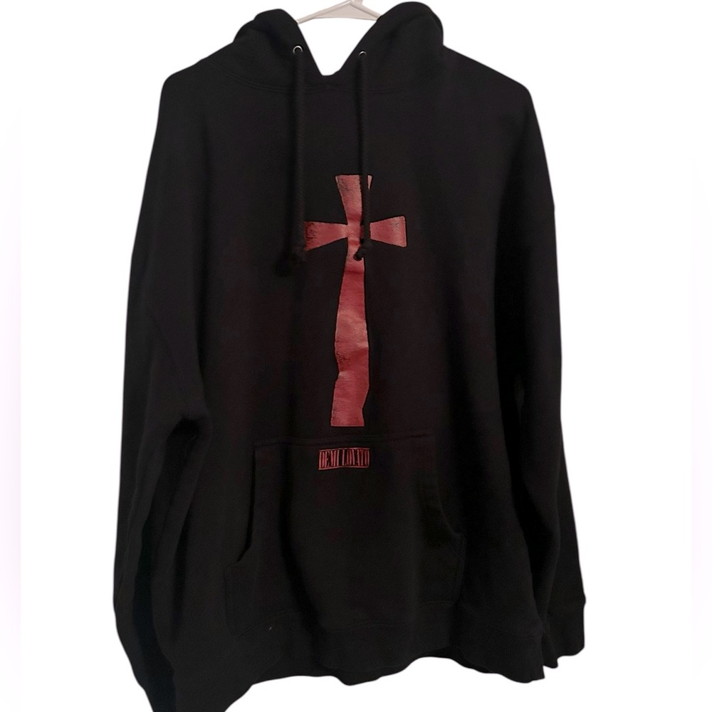 Demi Lovato‎ Black Pullover Tour Sweatshirt Hoodie Size XL Music Concert